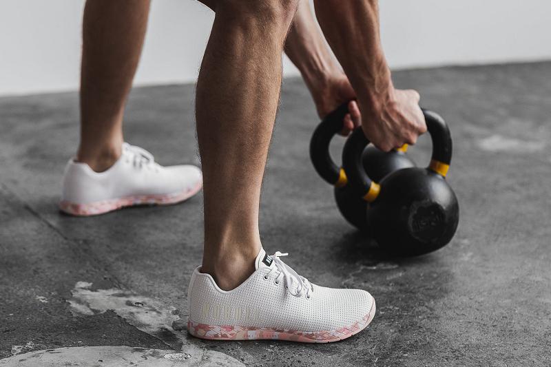 Men's Nobull Wild Rose Trainers White | SG Y2435X
